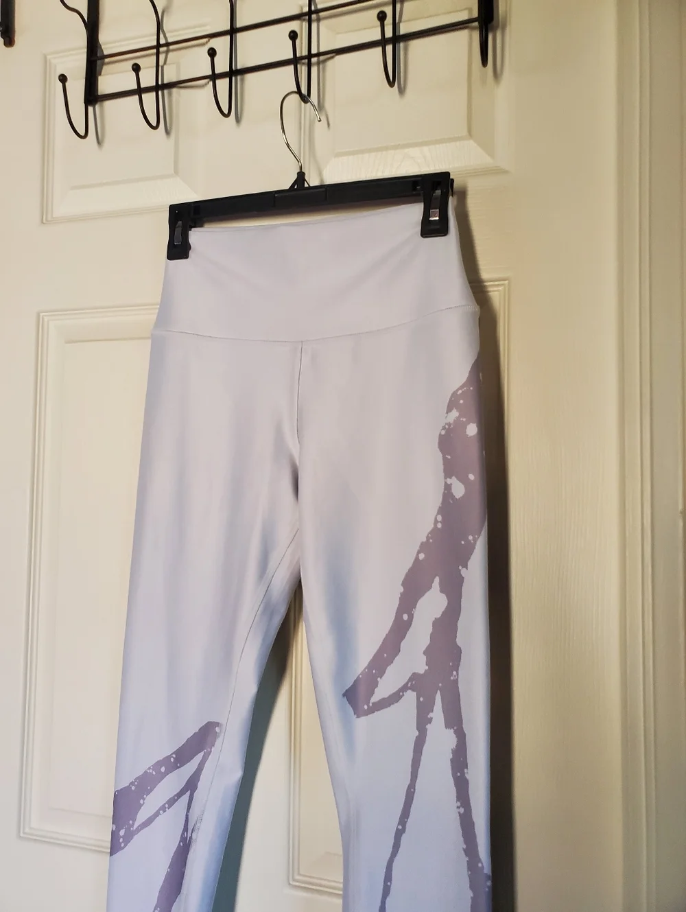 Alo Ocean Inspired Vives Yoga Leggings White Marble Full Length High-rise Silky